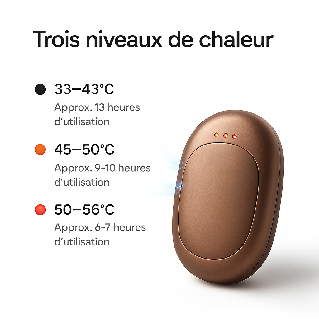 Chauffe main magnetique portable