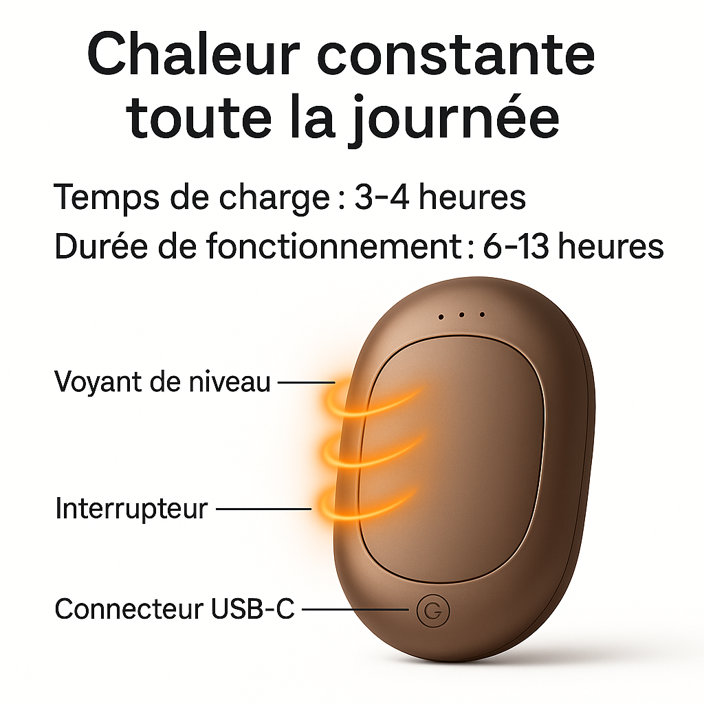Chauffe main magnetique portable