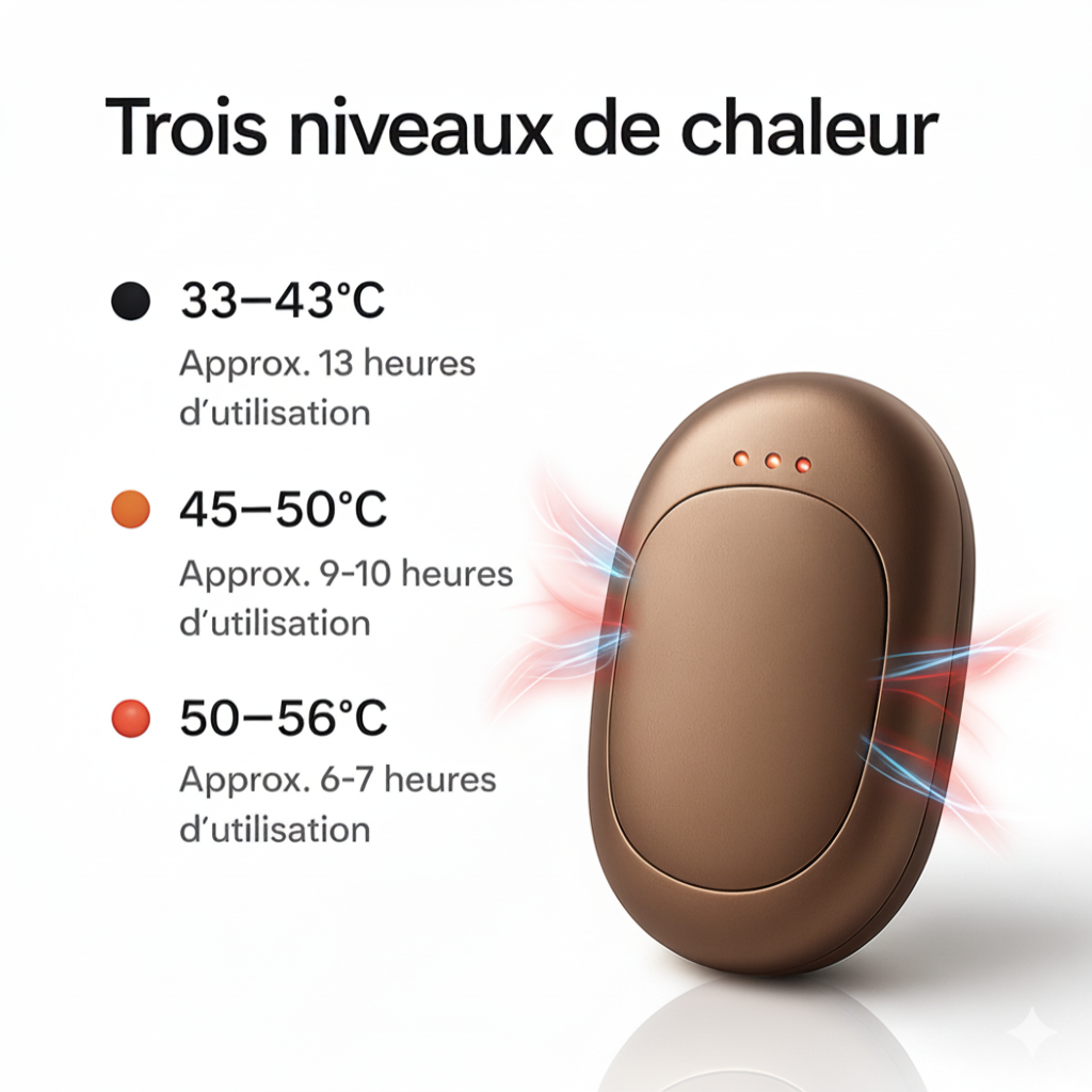 Chauffe main magnetique portable